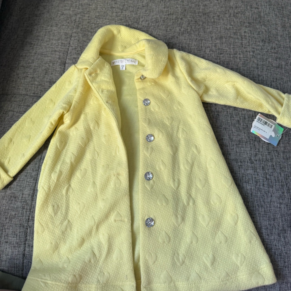 Janie and Jack Yellow Baby Hoodie